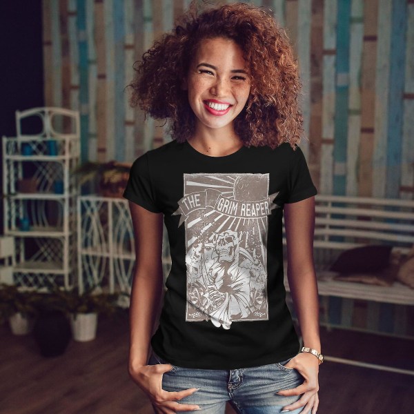 The Grim Reaper Skull Women T-shirt XXL