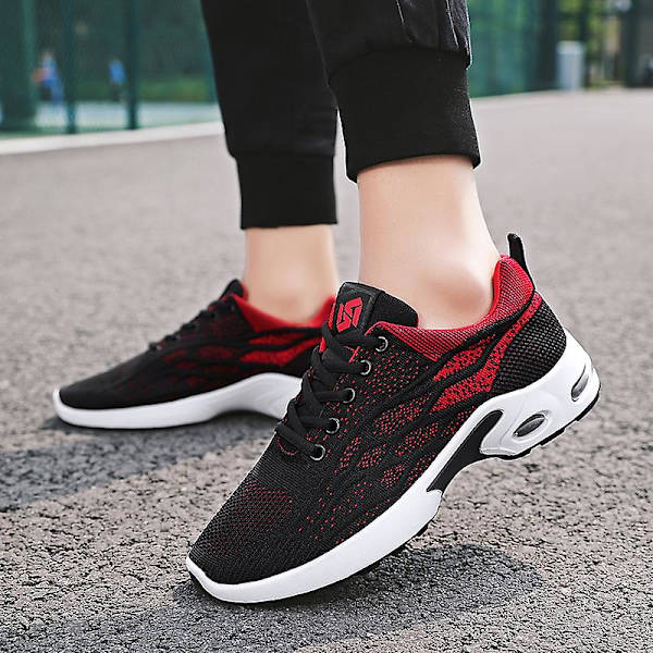 Herr Air Sports löparskor Andas Mode Sneakers Fr9309 BlackRed 41
