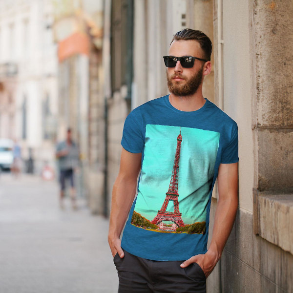 Paris Photo Park Mode Kunglig T-shirt för män S