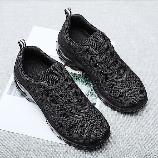 Dam Air Cushion Sports Shoes Super Light Sneakers 1918 Black 41