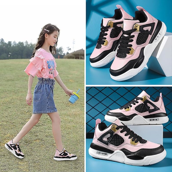 Barnskor Andas halkfria skor Sneakers Löparskor för barn H919 Pink 32