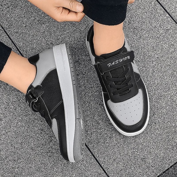 Pojkar Sneakers Andas Flickor Skateboard Skor Löparskor 3D9877 Gray 33