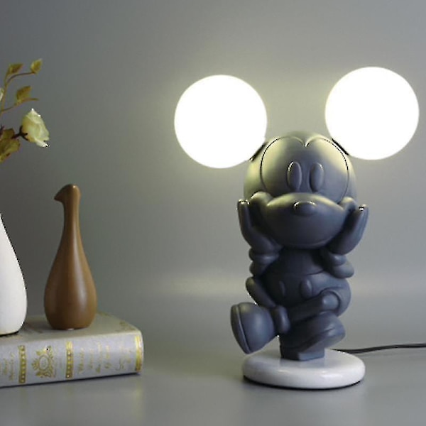 Tecknad mus Bordslampa Designer Vardagsrum Barnens Prinsessrum Sänglampa (rosa ludd)
