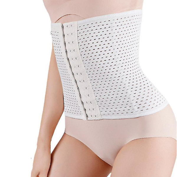 Korsettbälte för kvinnor i waist trainer : Underkläder Sport Mage Control Long Torso Shapewear WHITE 3XL