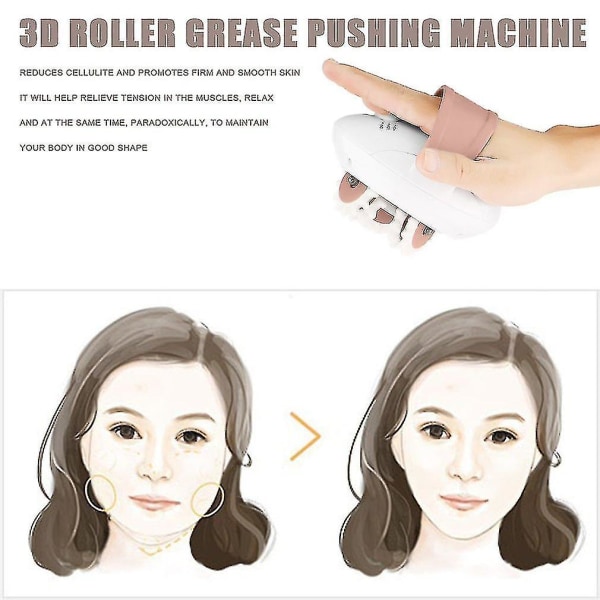 Kompakt storlek 3d Mini ansiktsknådande massagerulle Elektrisk kropp smalare