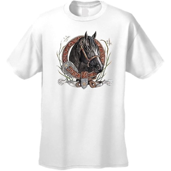 Shore Trendz Unisex Gorgeous Horse Western Bälte Ram Kortärmad T-shirt