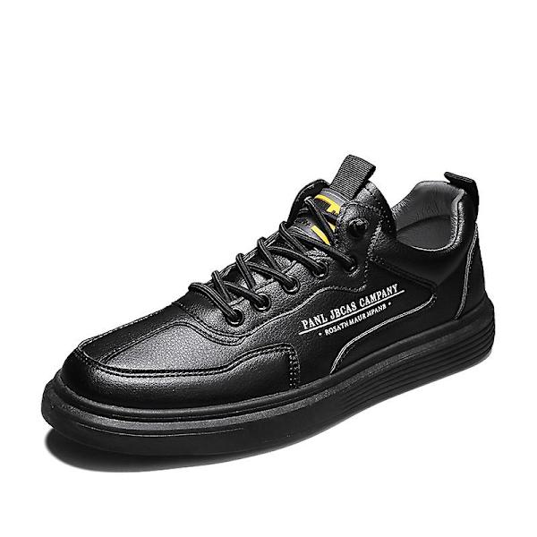 Casual för män Mode Platta Sneakers Löparskor som andas F1-6 Black 44