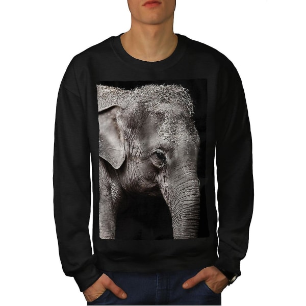 Sweatshirt för elefantfoto djur för män XXL