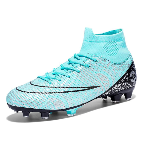 Fotbollsskor dam Spikes Fotbollsskor för ungdomar Stövlar Atletisk Sneaker 3C1101 Cyan 42