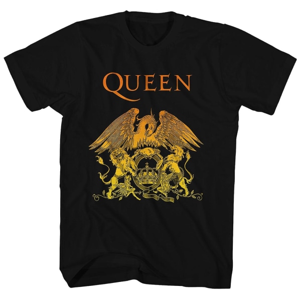 Queen T Shirt Golden Gradient Crest Queen Shirt XL