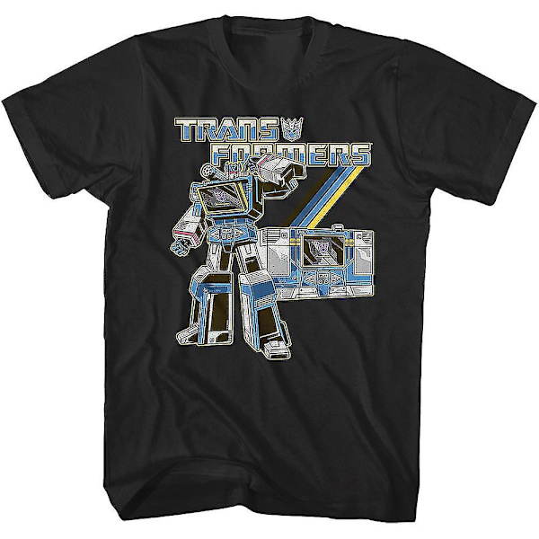 Svart Retro Soundwave Transformers T-shirt L
