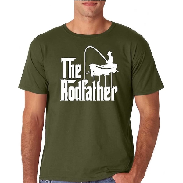 12,99 Prime Tees Vuxen The Rodfather Funny Fishing T-shirt X-large Military Green