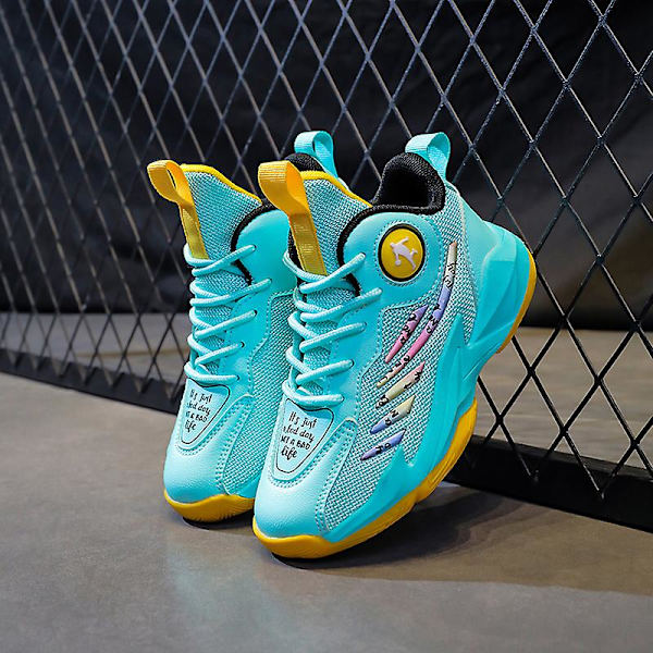 Barn Pojkar Flickor Sneakers Andas löparskor Mode Sportskor 3As800 Cyan 32