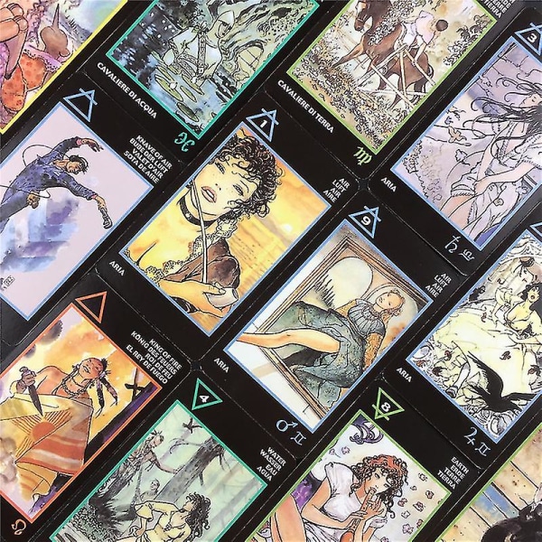 Vice versa Tarotkortdäck och guidebokkort ödesspådomsspel Tarotdäck för fest semestergåva Brädspel40st Ts36