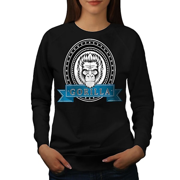 Monkey Crest Women Blacksweatshirt M