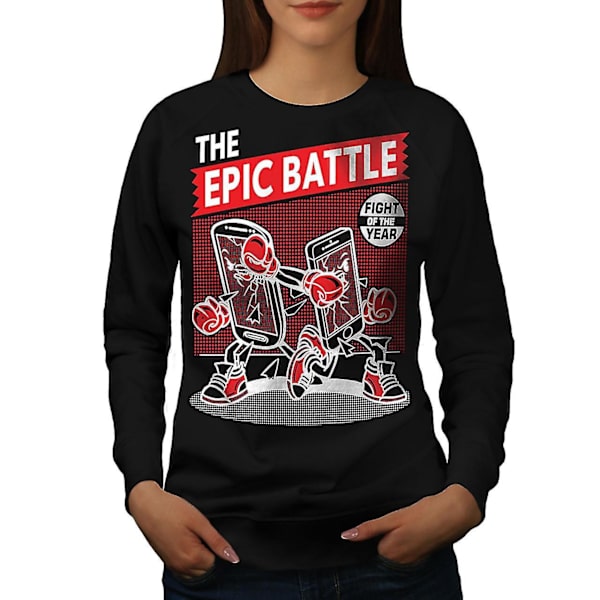 Epic Phone Battle Geek Women Blacksweatshirt L