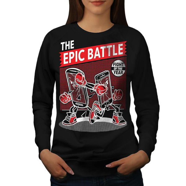 Epic Phone Battle Geek Women Blacksweatshirt S