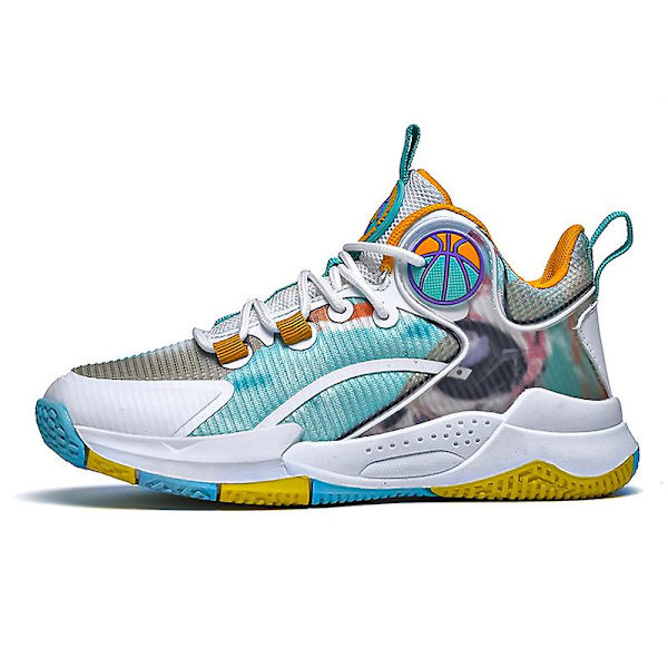 Barnbasketskor Flygande vävda sneakers Löparskor 853 Yellow 40