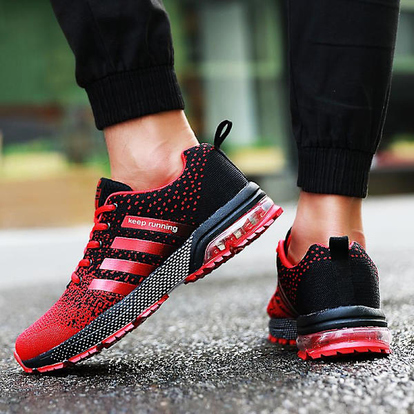 Herr Sneakers Andas löparskor Mode Sportskor 8702-1 Red 41