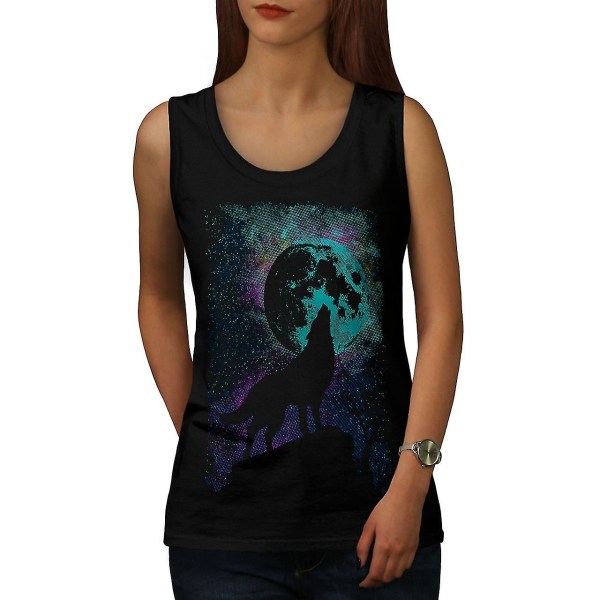 Howling Wolf Pack Dam Blacktank Top L