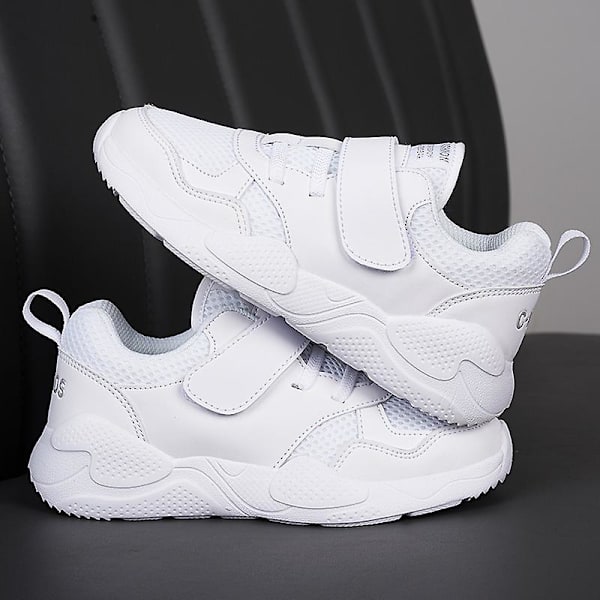 Pojkar Flickor Sneakers Andas löparskor Mode Sportskor 3A929 White 28