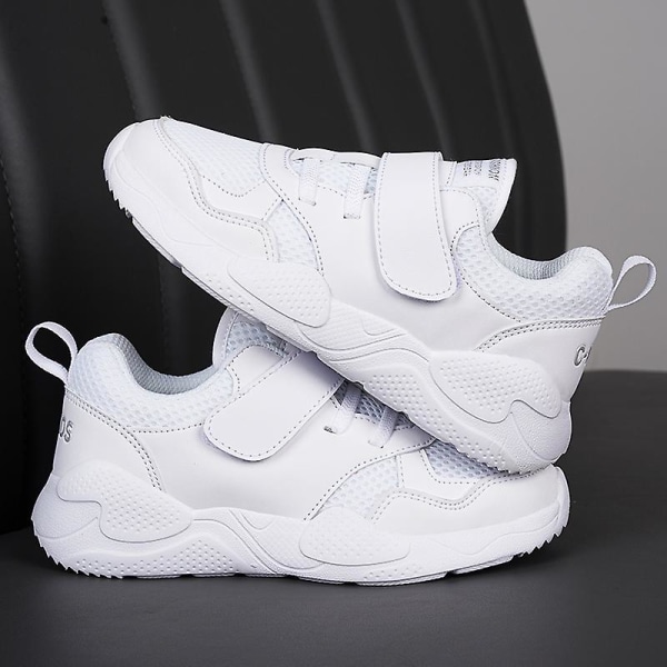 Pojkar Flickor Sneakers Andas löparskor Mode Sportskor 3A929 White 31