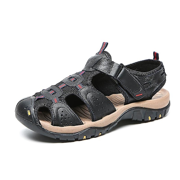 Strandtofflor för män Modesandaler Utomhus Halkfria inomhusskor 3B7257 Black 41