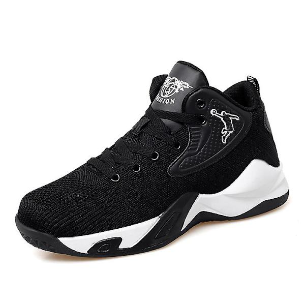 Basketskor för män Lättviktssneakers som andas löptennisskor 3D9109 BlackWhite 36