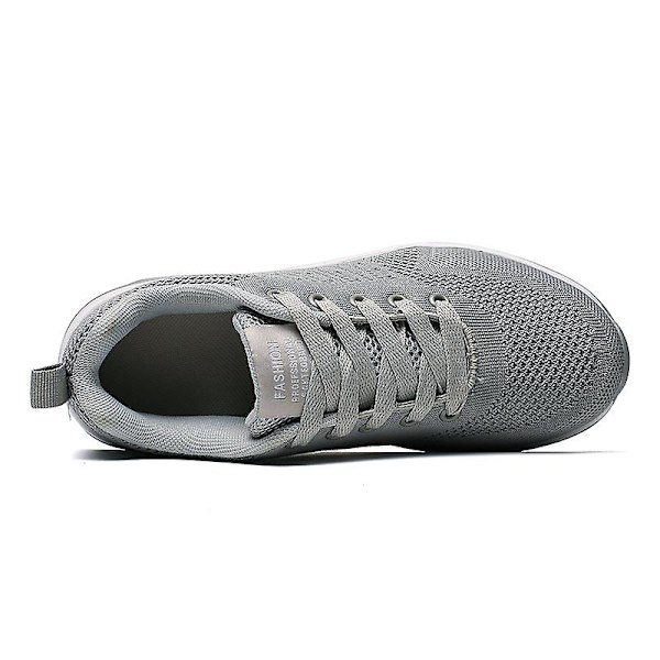 Lätta Sneakers för män Andas löparskor Mode Sportskor 3D5066 Gray 41