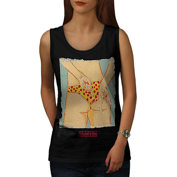 Sport Volleybal är sexig kvinnor Blacktank Top XL