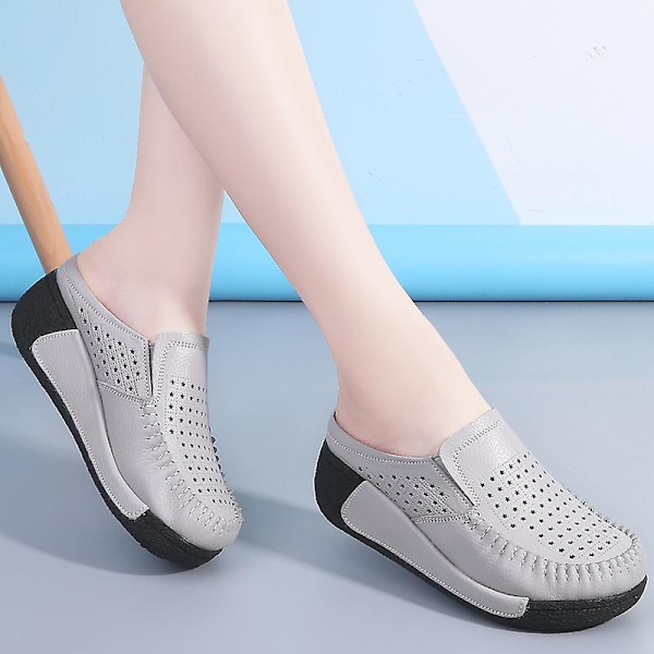 Damer Casual Mode Skor Loafer Skor Mamma Skor 3Au688 Gray 36
