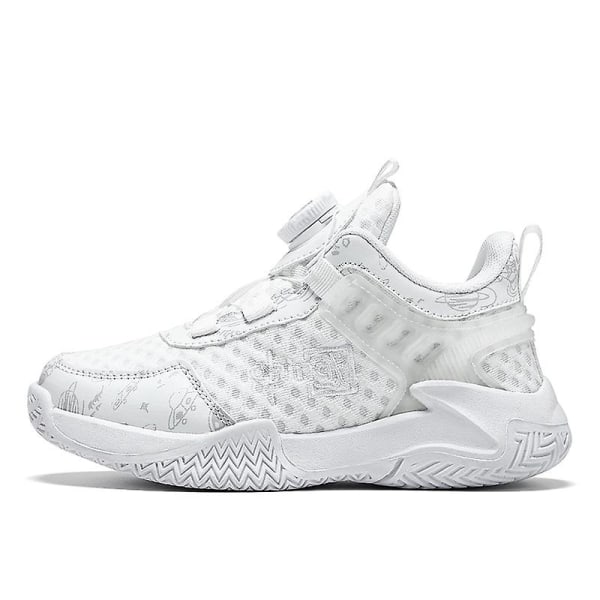 Barn Sneakers Pojkar Basketskor Halkfria Barn Sportskor 3B0373 White 35