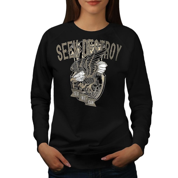 Seek Destroy Eagle Usa Women Sweatshirt 3XL