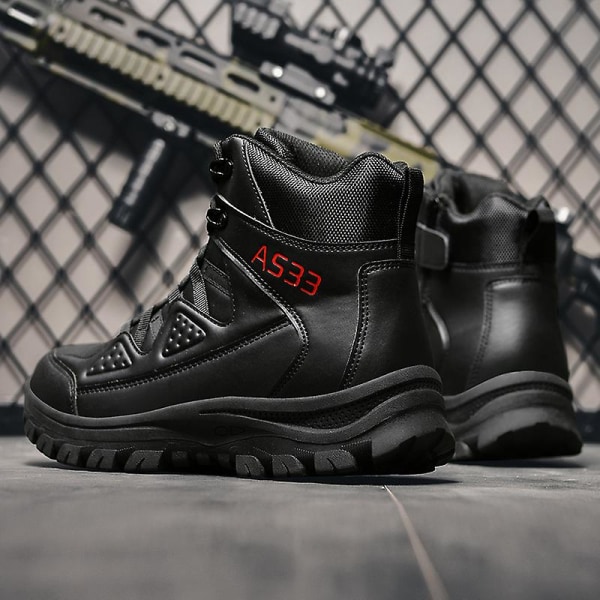 Herr Military Boot Combat Herr Boots Tacticalhane Shoes Work Safety Shoes Yj703 Black 43