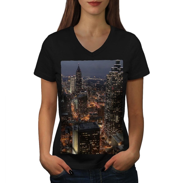 Atlanta Skyline Dark Women T-shirt XL