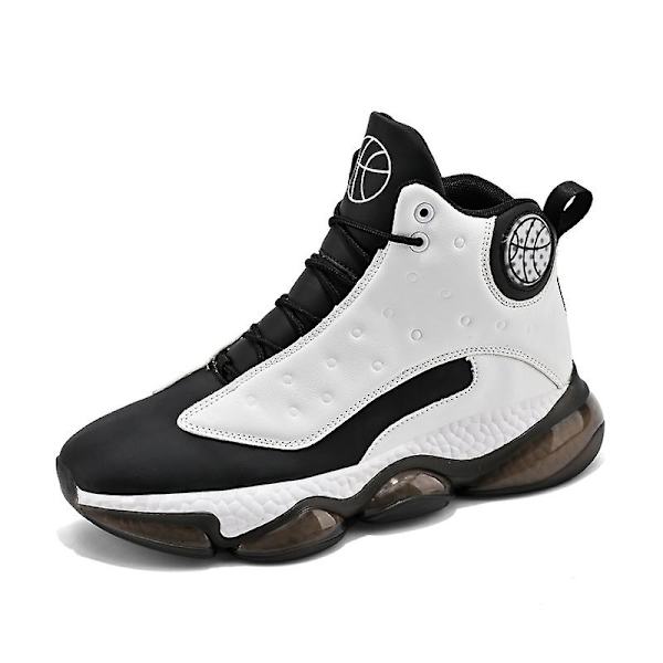 Basketskor för män Mode Halkfria sneakers Sportskor som andas 2J6979 WhiteBlack 41