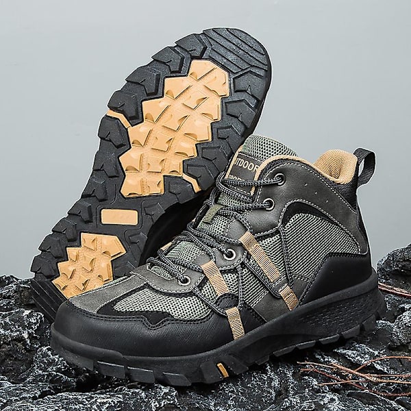 Vandringsskor för herr Andas Sneakers Halkfria utomhusskor 762 Green 42