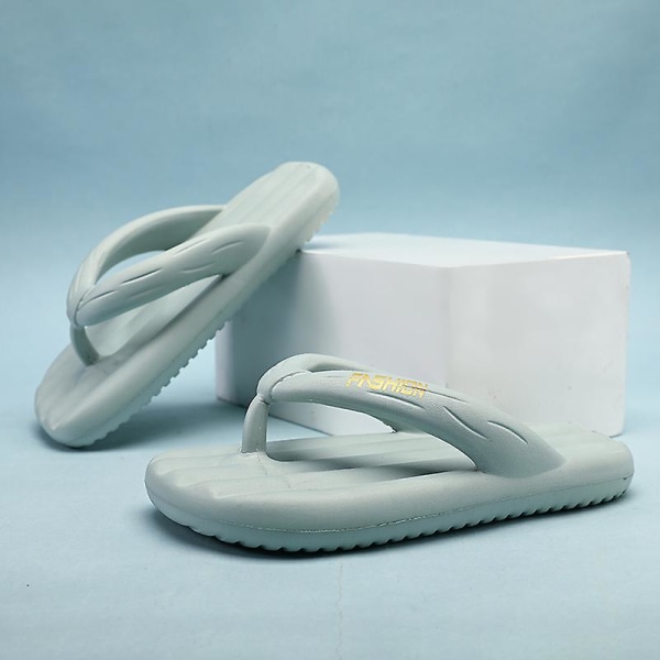 Strandtofflor för män Modesandaler Utomhus Halkfria inomhusskor 3B2811 Gray 38-39