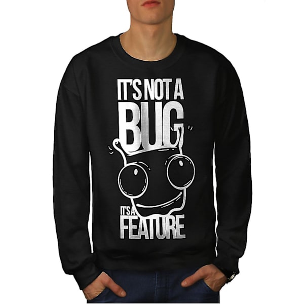 Not A Bug Geek Men Blacksweatshirt | Wellcoda S