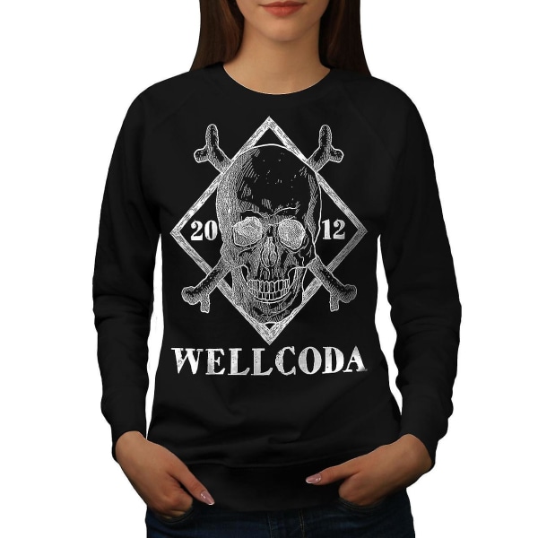 Wellcoda Skull Women Blacksweatshirt S