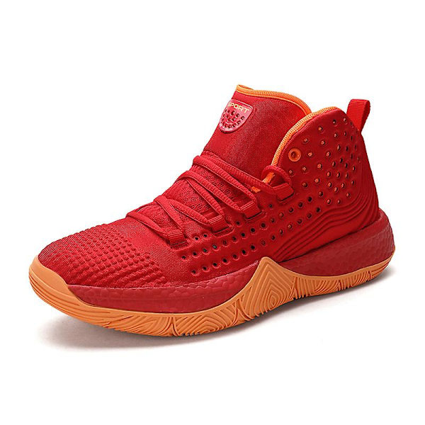 Basketskor för män Andas halkfria sportlöparsneakers F13 Red 36