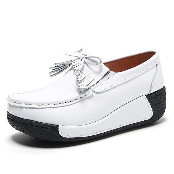 Damer Casual Mode Skor Loafer Skor Mamma Skor 3Au18798 White 39