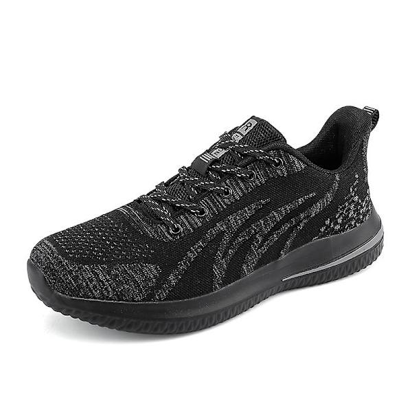 Herr Fly Weaving Sneakers Andas löparskor Mode Sportskor 3A706 Black 41