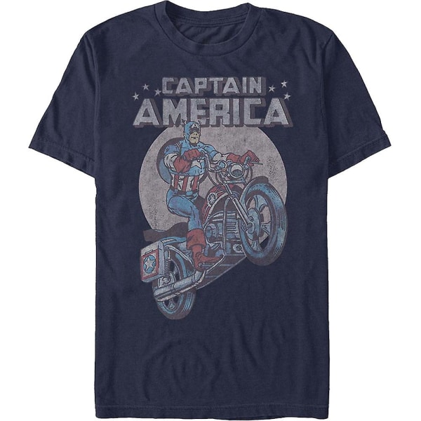 Motorcykel Captain America Marvel Comics T-shirt M