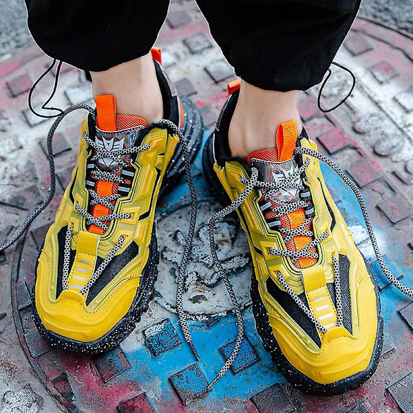 Basketskor för män Sneakers Sportskor som andas Y09 Yellow 44