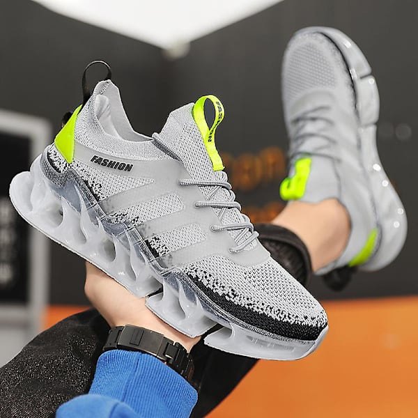 Herrsneakers Löpartennisskor Lättviktsventilerande Sport Athletic 3Da13 Gray 43