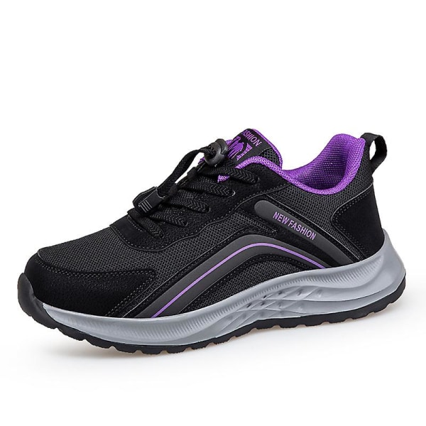 Damsneakers Andas löparskor Mode Sportskor 3C8216 BlackPurple 36