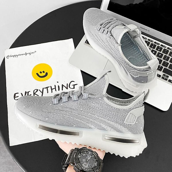 Herrskor Flying Woven Casual Shoes Andas Sneakers Sportskor T202 Gray 42