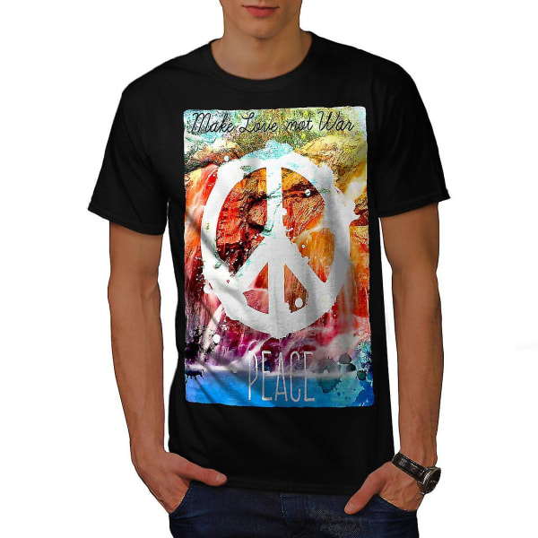 Make Love Not War Men Blackt-shirt L