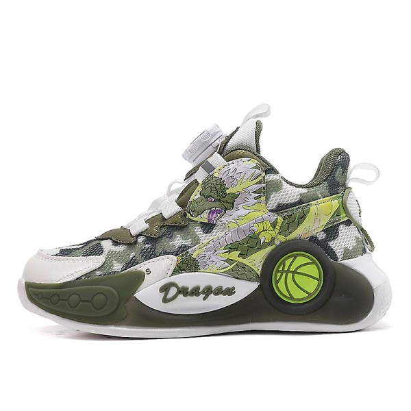 Basketskor för pojkar Mode Halkfria sneakers Sportskor som andas 3B2301 Gray 39